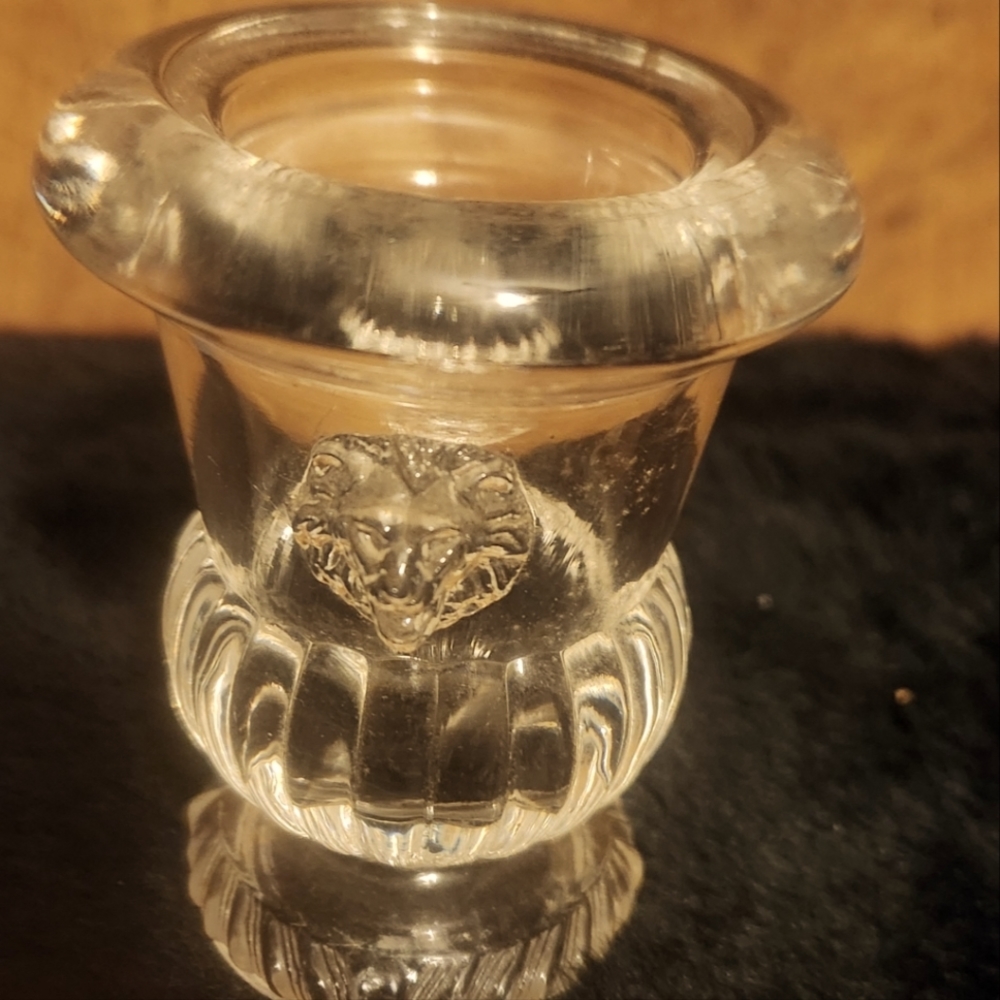 EAPPG CLEAR GLASS Match Tooth pick holder By Duncan Rows